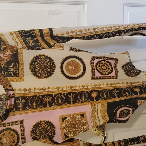 TIMING Small mock neck black pink cream and gold bodysuit - Picture 8 of 8